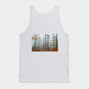 Autumn Mood, Forest with Fog. Tank Top